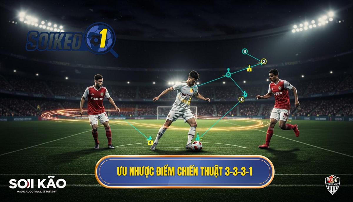 Phần 2_ Ưu Điểm và Nhược Điểm Khi Áp Dụng Chiến thuật bóng đá 3-3-3-1
