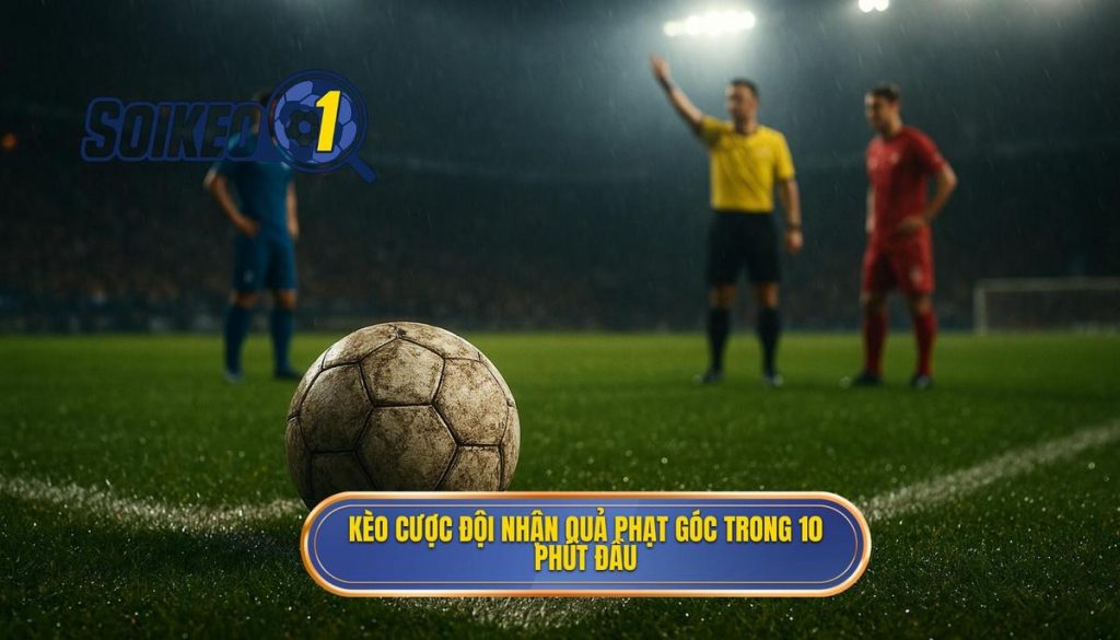 Kèo cược đội nhận quả phạt góc trong 10 phút đầu