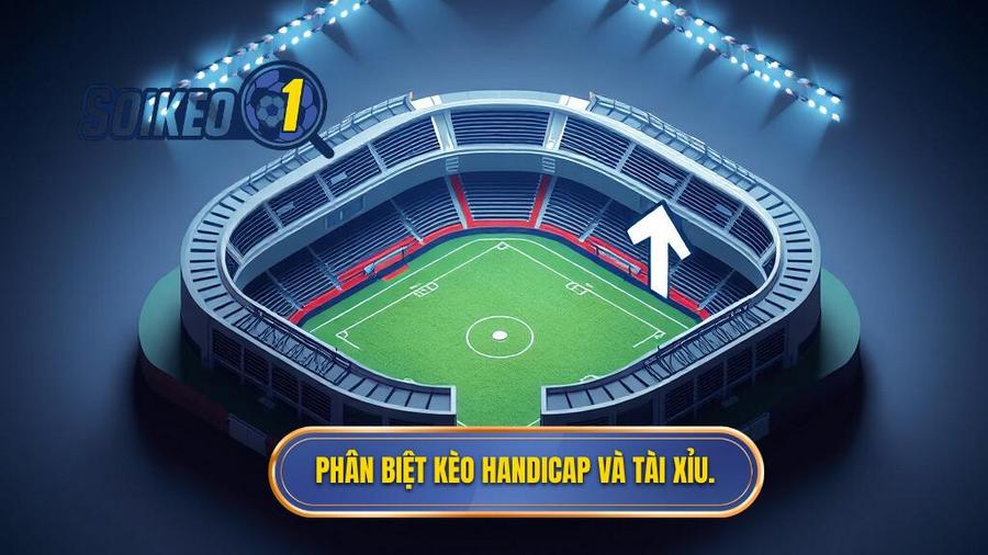 1. Phân biệt kèo Handicap và Tài Xỉu.